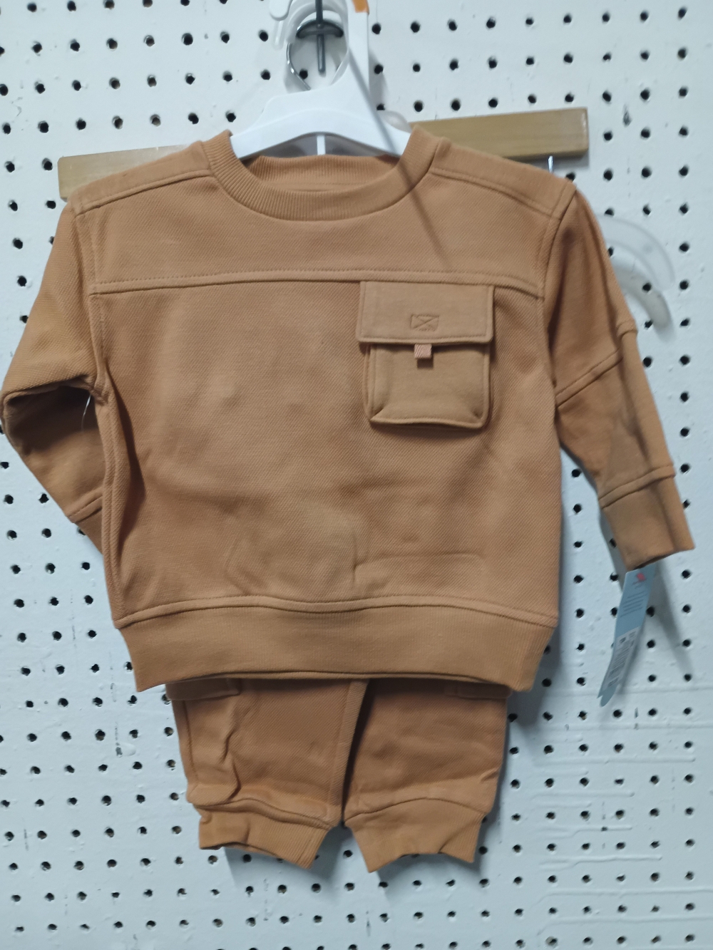 Kids Tan Pocket-Front Sweatshirt - Brand Unspecified